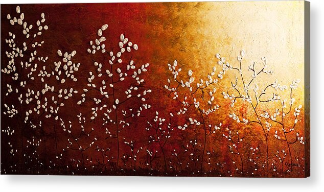 Abstract Art Acrylic Print featuring the painting Spring Sunrise by Carmen Guedez