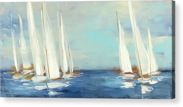Abstract Acrylic Print featuring the painting Summer Regatta by Julia Purinton