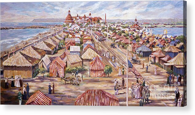 Tent City Acrylic Print featuring the painting Tent City by Glenn McNary