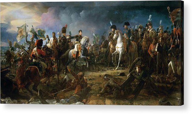 The Battle Of Austerlitz Acrylic Print featuring the painting The Battle of Austerlitz by Baron Francois Gerard