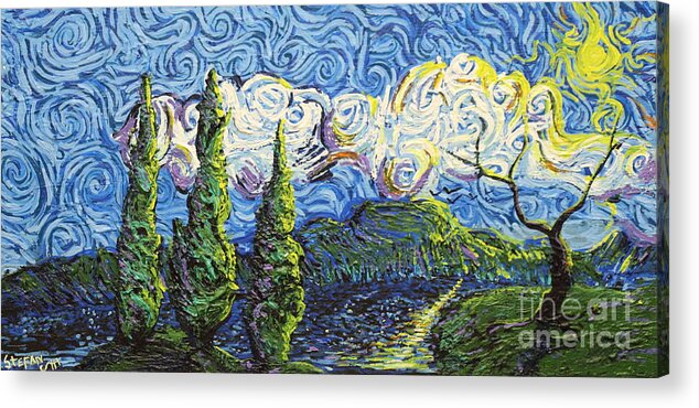 Impressionism Acrylic Print featuring the painting The Shores Of Dreams by Stefan Duncan