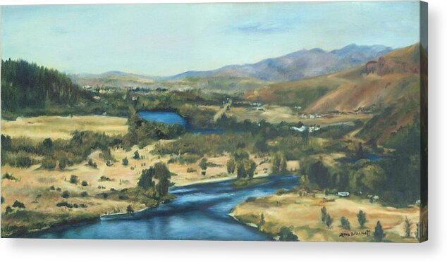 Dam Acrylic Print featuring the painting What A Dam Site by Lori Brackett