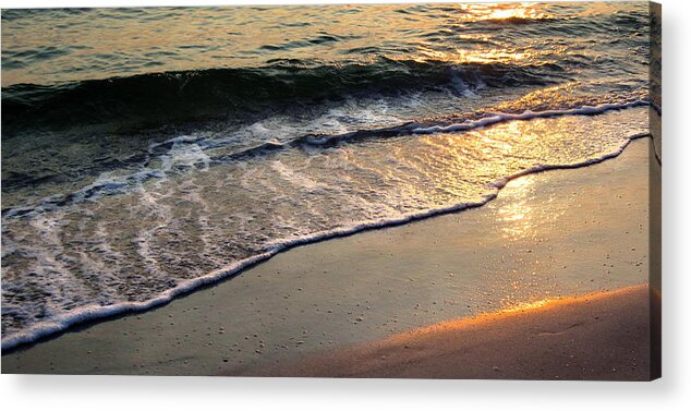 Beach Acrylic Print featuring the photograph Gentle Tide #1 by Angela Rath