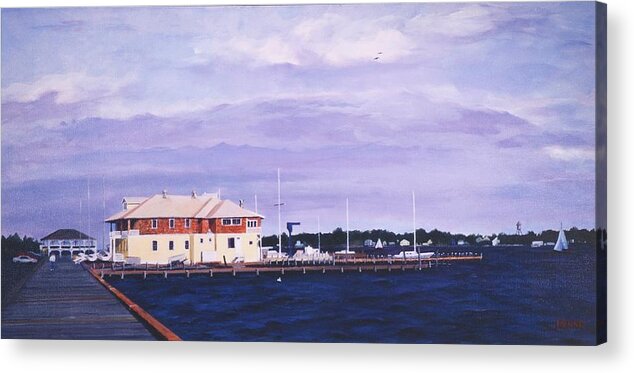 Yacht Club Acrylic Print featuring the painting Island Heights Yacht Club by Robert Henne