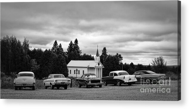 Classic Car Acrylic Print featuring the photograph Shotgun Weddin' 2 by Terry Doyle