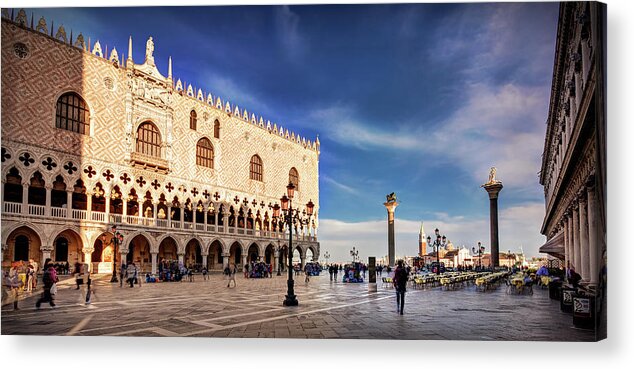 Venice Acrylic Print featuring the photograph Doge's Palace on St Mark's Square - Venice #1 by Barry O Carroll