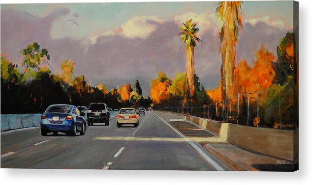 Autumn Acrylic Print featuring the painting 110 North by Richard Willson