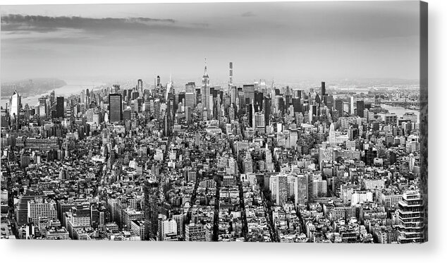 Metro Acrylic Print featuring the photograph Aerial NYC by Mihai Andritoiu