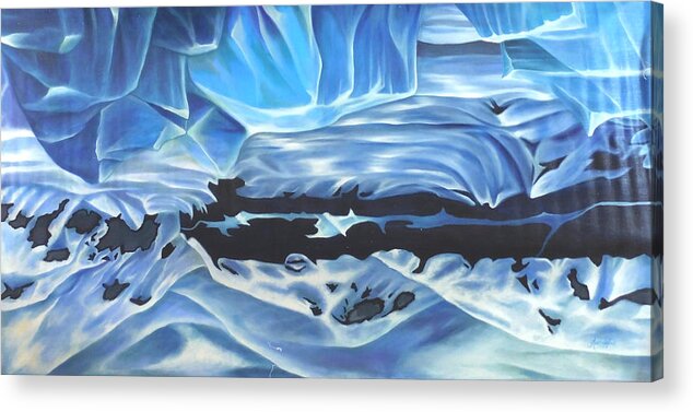 Sea Ice Cycle Acrylic Print featuring the painting Arctic Freeze by Ruben Archuleta - Art Gallery