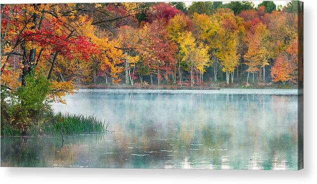Landscape Acrylic Print featuring the photograph Autumn Pond by Brian Caldwell