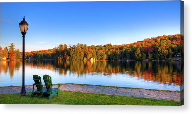 Landscape Acrylic Print featuring the photograph Autumn View for Two by David Patterson