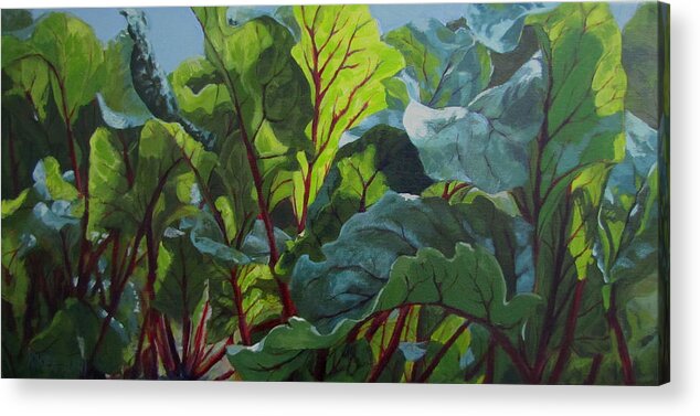 Garden Acrylic Print featuring the painting Beets O My Heart by Karen Ilari