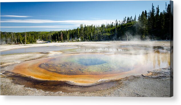 Landscape Acrylic Print featuring the photograph Chromatic Pool Geyser by Crystal Wightman