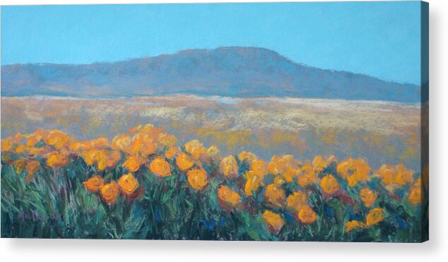 Flowers Acrylic Print featuring the pastel Field of Dreams by Debra Mickelson