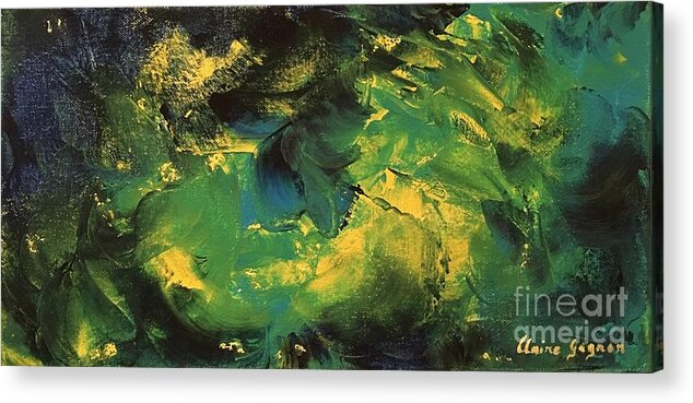 Abstract Acrylic Print featuring the painting Firefly by Claire Gagnon
