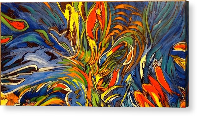 Mihsc Acrylic Print featuring the painting Gravity Two by Charles Munn