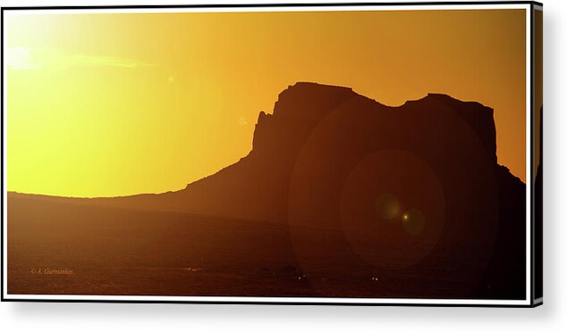 Colorado Plateau Acrylic Print featuring the photograph Monument Valley Sunrise by A Macarthur Gurmankin