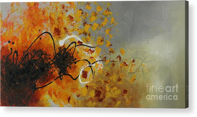 Abstract Acrylic Print featuring the painting Mystery by Preethi Mathialagan