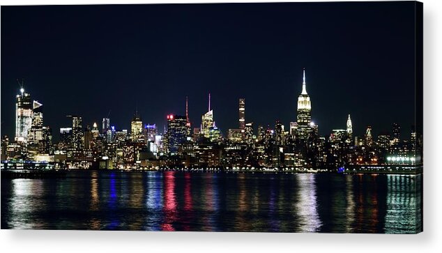 Skyline Acrylic Print featuring the photograph New York Skyline by Daniel Carvalho