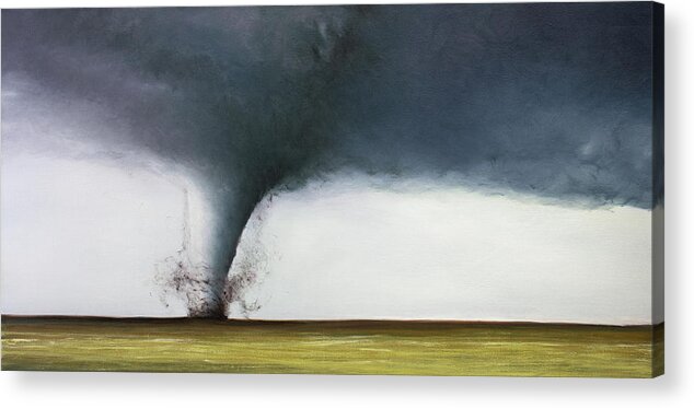 Derek Kaplan Art Acrylic Print featuring the painting Opt.55.16 Storm by Derek Kaplan