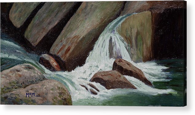 Ozark Waterfall Acrylic Print featuring the painting Ozark Spring Creeks by Garry McMichael