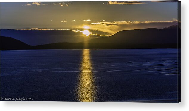 Sunset Acrylic Print featuring the photograph Suns Golden Rays by Mark Joseph