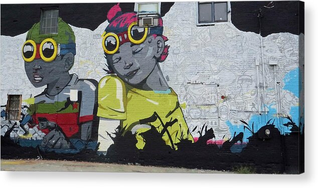 Street Art. Urban Acrylic Print featuring the photograph The Kool kids by Aaron Martens