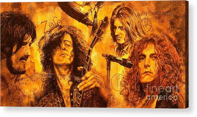 Led Zeppelin Acrylic Print featuring the painting The Legend by Igor Postash