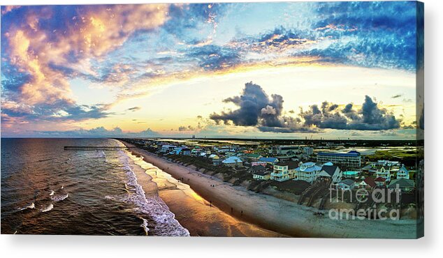 Surf City Acrylic Print featuring the photograph Tri Colored Beach by DJA Images