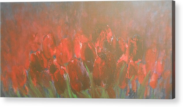 Abstract Acrylic Print featuring the painting Unconditional by Jane See