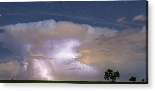 Storm Acrylic Print featuring the photograph Watching Natures Show Panorama by James BO Insogna