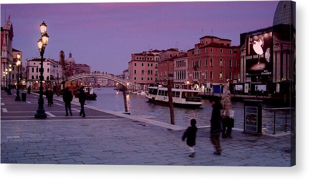 Landscape Acrylic Print featuring the photograph Water Bus Station by Rajendra Pisavadia