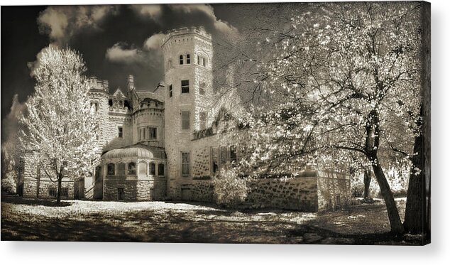 Joslyn Castle Acrylic Print featuring the photograph White Castle by John Anderson