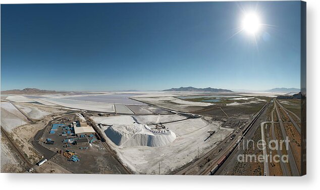Salt Acrylic Print featuring the photograph Salt Harvesting From Great Salt Lake #2 by Jim West/science Photo Library