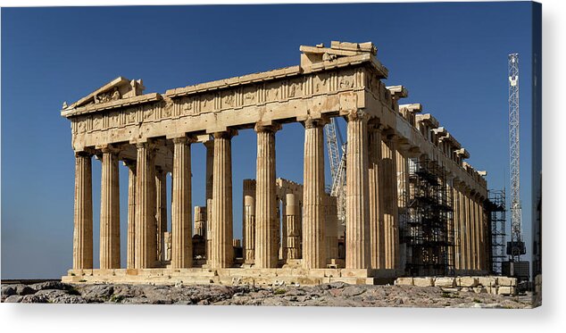 Greek Culture Acrylic Print featuring the photograph Acropolis Of Athens Parthenon by Efilippou