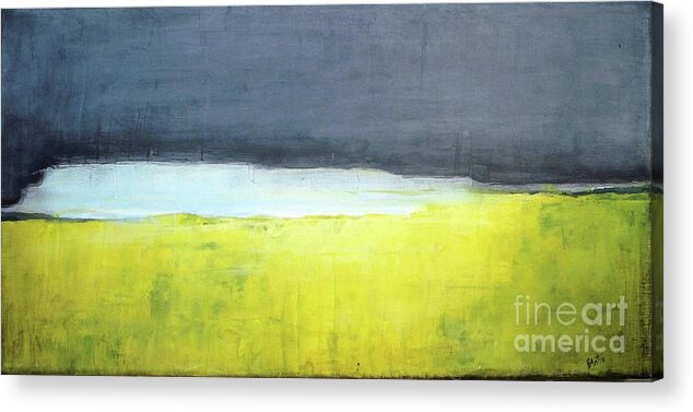 Landscape Acrylic Print featuring the painting Glory of Canola Field by Vesna Antic