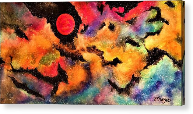 Planets Arcturus Arcturian Ascension Cosmos Universe Star Seed Nebula Space Alienworld Acrylic Print featuring the painting Infinite Infinity 2.0 by Esperanza Creeger