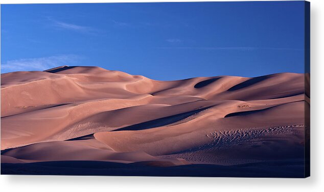 Tranquility Acrylic Print featuring the photograph Sand Dunes In The Morning by Mengzhonghua Photography