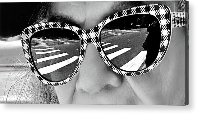 Reflection Acrylic Print featuring the photograph Crosswalk by Jessica Levant