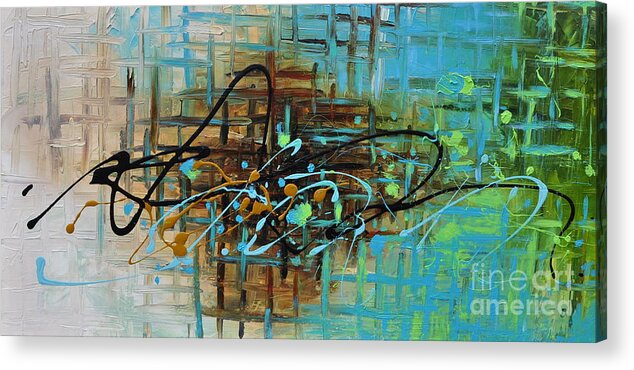 Contemporary Paintings Acrylic Print featuring the painting Navigation by Preethi Mathialagan