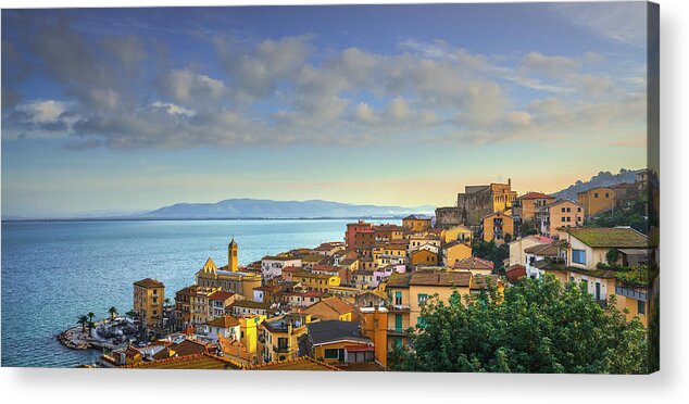Argentario Acrylic Print featuring the photograph Porto Santo Stefano in the Morning by Stefano Orazzini