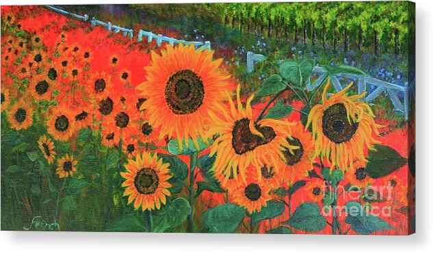 Sunflower Acrylic Print featuring the painting Sunflower Life by Jeanette French