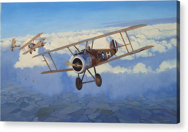 Sopwith Camel Acrylic Print featuring the painting Broken Reverie by Steven Heyen