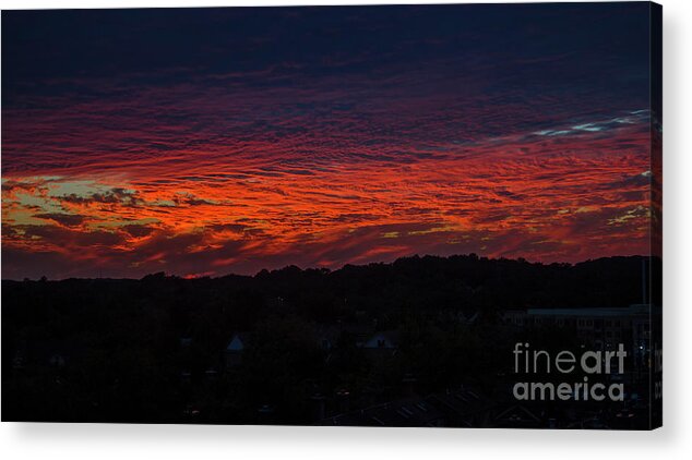 Virginia Acrylic Print featuring the photograph Sunset sky in Virginia by Agnes Caruso