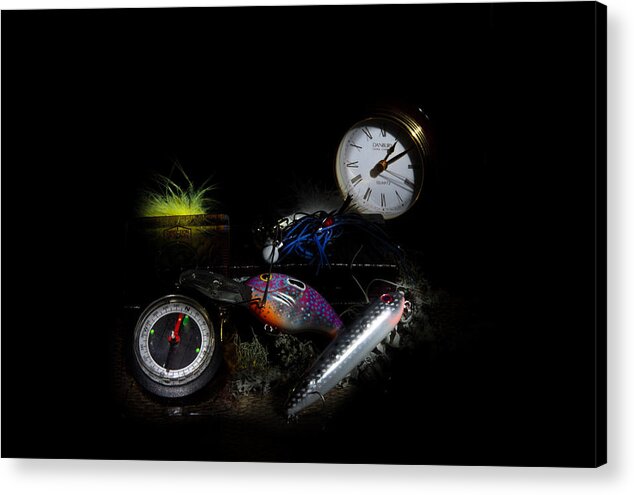 Lures Acrylic Print featuring the photograph Dad's Stuff by Cecil Fuselier