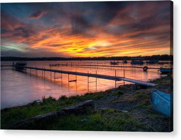 2x3 Acrylic Print featuring the photograph Lake at Sunset by At Lands End Photography