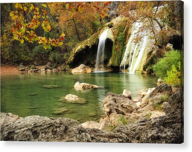 Waterfalls Acrylic Print featuring the photograph Autumn in Turner Falls by Iris Greenwell