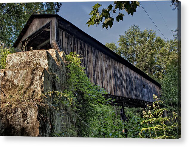 2x3 Acrylic Print featuring the photograph Rock Creek Road Covered Bridge by At Lands End Photography