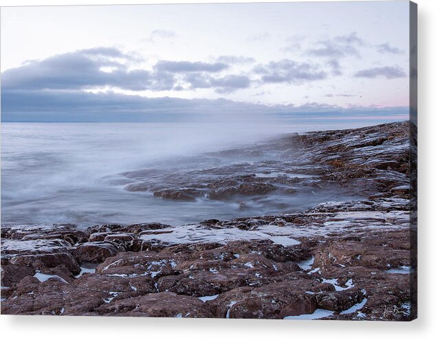 Sunrise Acrylic Print featuring the photograph North Shore Sunrise 2 Signed by Karen Kelm