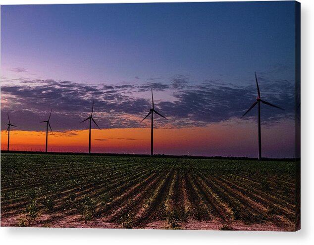 Sunrise Acrylic Print featuring the photograph Sunrise At The Wind Field by Johnny Boyd